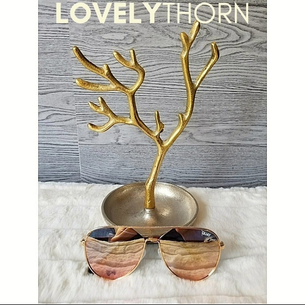 ❤️SOLD❤️ QUAY // ltd ed lizzo collaboration gold mirror ornate gold frame - Picture 5 of 16